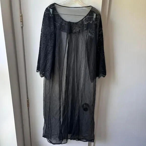 American-vintage Women's Black Robe - Picture 3 of 6